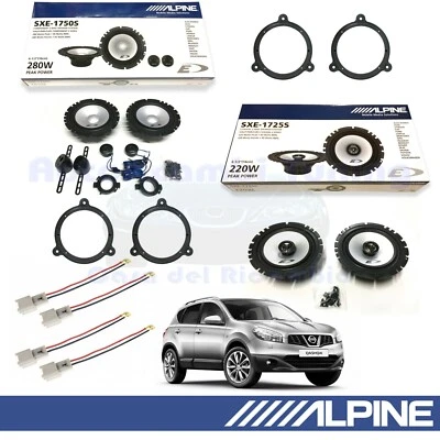 ALPINE SXE1750S SXE1725S Enceintes Ant + Post Pour NISSAN QASHQAI - Photo 1/4