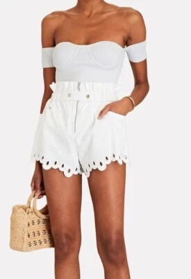 Helmut Lang Women's Pinched Contour Cold Shoulder Top Sz XS NWT 265 White - Image 1 of 4