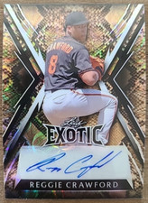 Reggie Crawford 2023 Leaf Exotic Snake Kaleidoscope Auto /7 San Francisco Giants
