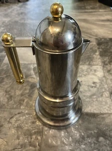 Vintage 80s steel coffee maker Kontessa for 8-10 cups Italian large stainless... - Picture 1 of 4