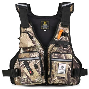 Multi-Pockets Fly Fishing Vest with Bottle Holder for I6N7 - Picture 1 of 11