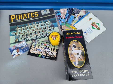 Vintage Pittsburgh Pirates Lot 1978 Scorebook, Zach Duke Bobble Head And More Cover