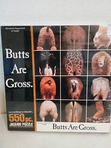 Rompecabezas 550 piezas "Butts Are Gross" - Antitabaco - Departamento de Salud - ¡SELLADO! - Imagen 1 de 5