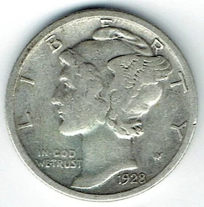 1928 P Mercury Silver (.900) Dime Includes Tracking - Picture 1 of 2