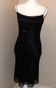 Carmen Marc Valvo Women's Cocktail Party Dress Size 2 Beaded Black - Picture 1 of 6