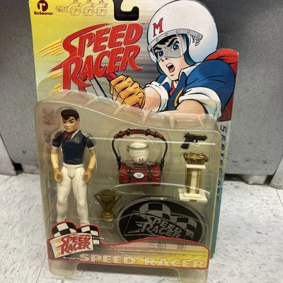Vintage 1999 ReSaurus Speed Racer Action Figure New Box Wear - Image 1 of 2