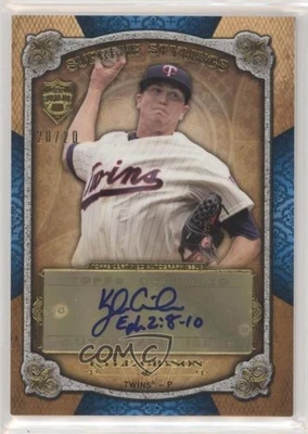 Topps Supreme Stylings 2013 azul/20 Kyle Gibson #SS-KG novato automático radiocontrol Foto 1 de 2