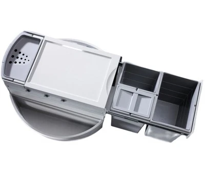 Hailo Rondo Einbau-Mülleimer 360° drehbar Eckschrank Küche 1x18 & 2x8 L Biomüll - Bild 1 von 4