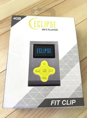 Eclipse Fit Clip 4GB MP3 Player New in Box Sealed SILVER/YELLOW color - Image 1 of 2