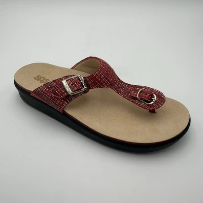 SAS Women's Sanibel Comfort Buckle Breathable Flip Flops, Rainbow Red, Sz 11.5 - Image 1 of 4
