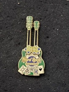 Hard Rock Hotel & Casino Seminole/Hollywood FL Grand Opening Green Guitar Pin - Picture 1 of 4