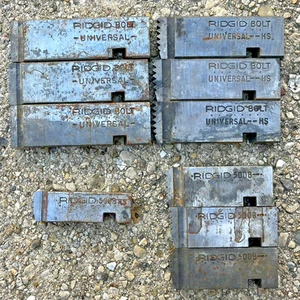 Mixed Lot Ridgid Universal Style Bolt Threader Dies 500B HS High Speed Used - Picture 1 of 13