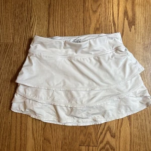 Athleta Girl Swing Skort Tennis Golf Skirt Athletic White Size M (8-10) *flaw - Picture 1 of 7