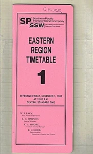 Southern Pacific Transportation Eastern Region Timetable 1 of November 1985 - Picture 1 of 1