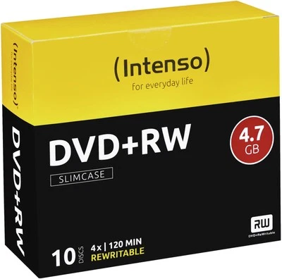 Intenso DVD+RW Rohlinge 4,7GB 10er Slimcase 4x fach  B Ware - Bild 1 von 2