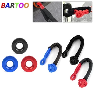 Heavy Duty Recovery Ring Snatch Block Pulley w/ Soft Shackle Tow Winch Rope - Picture 1 of 28