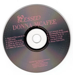 Donna McAfee So Blessed CD Professionally Cleaned - Picture 1 of 2