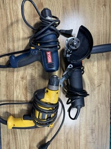 Lot of 3 — Drills Ryobi D41 + DeWalt DWD110 + Warrior Angle Grinder —  Working - Picture 1 of 2