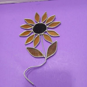 Sun Catcher 8"Stained Glass Flower Daisy - Picture 1 of 6