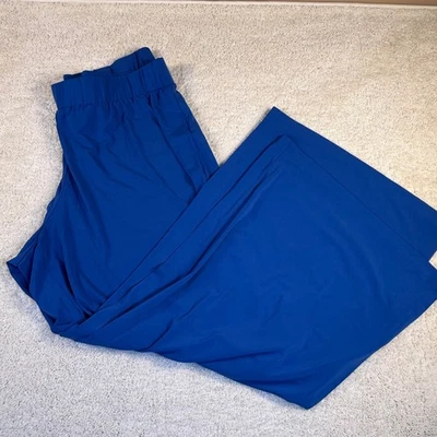 Pantalones de vestir Jessica London azules de pierna ancha talla grande 18/20 cintura elástica Foto 1 de 4