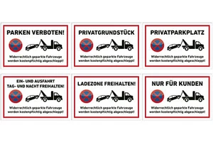Parken verboten Halteverbot Verbotsschild Parkverbot Schild 45x30cm Warnschild - Bild 1 von 4