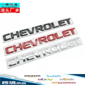 Chrome Chevrolet Logo Tailgate Rear Badge Letters Decal for Chevy Cruz Malibu - Picture 1 of 14