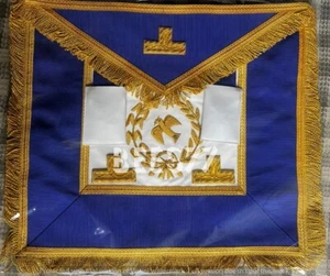 Craft - Grand Lodge Full Dress 100% Lambskin Apron - Superb Quality - Any Rank - Foto 1 di 3