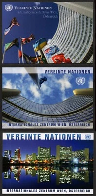 UNITED NATIONS VIENNA, SCOTT # UX19-U21, MINT POSTAL CARD SET UN BUILDING 2011 - Image 1 of 4