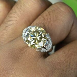 Luxurious Quality Certified 5.30 Ct Champagne Diamond Engagement Ring