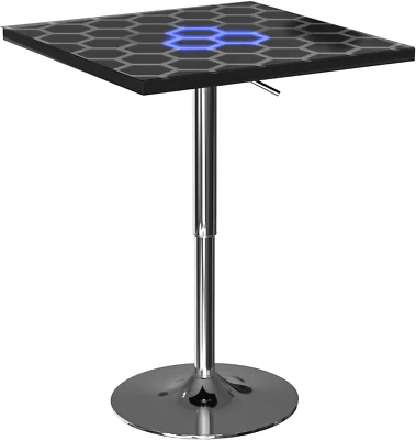 Mesa de Bar - Sensor Interactivo, Brillante, Cuadrado, Cóctel, Base de Metal, 23.7-30.7 Foto 1 de 4