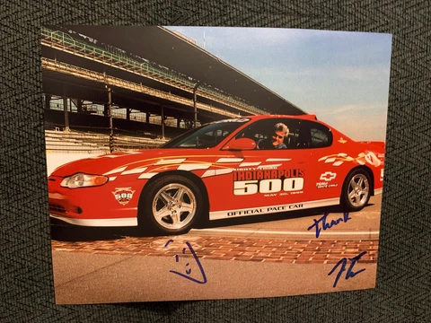 Jay Leno Signed 8 X 10 Photo Indianapolis 500 1999 Indy Autographed Pace Car Cover