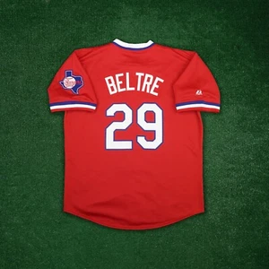 Adrian Beltre 1984 Texas Rangers Cooperstown Men's Alt Red Throwback Jersey - Picture 1 of 10