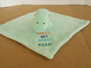 Elle & Jaye Green Dinosaur You Make My Heart Roar Security Blanket Lovey P10 - Picture 1 of 5