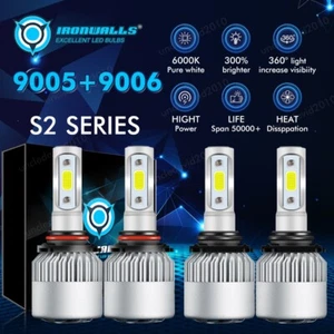 4 bombillas LED de haz alto bajo 9005 9006 para Chevy Tahoe 1995-2006 6000 k - Imagen 1 de 12