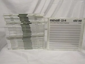 **LOT OF 28** MAXELL CD-R74 650MB 74 Min. CD Recordable *SLIM CASES* - Picture 1 of 3