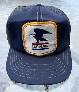 RARE Vintage US Mail USPS Post Office Trucker Hat Mesh Adjustable Snapback Cap