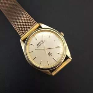 SEIKO Grand Quartz 9940-8010 Gold Vintage Analog Men's Classic Watch Working - Picture 1 of 12