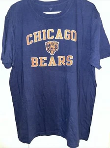 Fanatics Chicago Bears NFL Football Short Sleeve Cotton Shirt XL Solid Blue - Picture 1 of 5