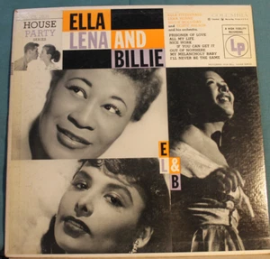 ELLA FITZGERALD, BILLIE HOLIDAY, LENA HORNE---ELLA, LENA AND BILLIE (10" LP) - Foto 1 di 4