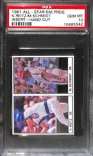 1981 All-Star Game Program Inserts-Hand Cut  Reitz/Schmidt PSA 10 15685542
