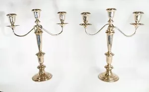 Pair of Cartier Sterling Silver Weighted Candlesticks - Picture 1 of 12