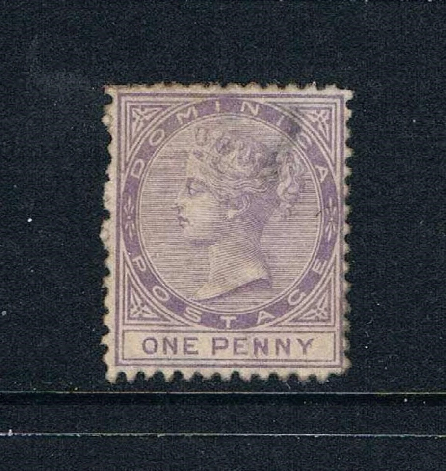 Dominica 1874 - 1d QV Violet - Wmkd CC - Perf 12½ - SC 1 [SG 1] - USED - D6 - Image 1 of 2