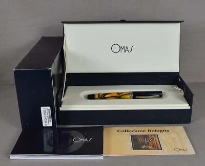 PLUMA ESTILOGRÁFICA OMAS BOLOGNA ORO 14K F NUEVA EN CAJA convertidor Foto 1 de 4
