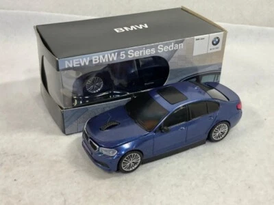 BMW New 5 Series Sedan Blue Mini Car Type Wireless Mouse F/S - Image 1 of 4