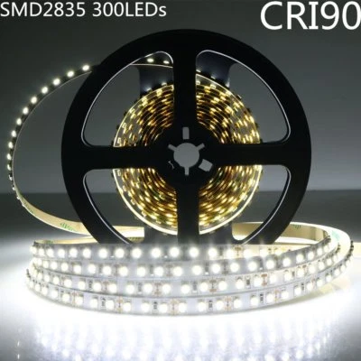 5M White 2835 LED Strip CRI RA 90+ LED 12V 600 LED Warm/Natural/Pure White  - Image 1 of 4
