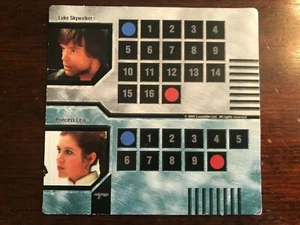 Carta de personajes de repuesto de duelos épicos de Star Wars Luke Skywalker y la princesa Leia - Imagen 1 de 1