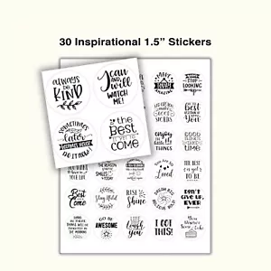 30 INSPIRATIONAL STICKERS FOR Journals or Anywhere else. Motivational. - Picture 1 of 10