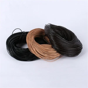 5 Metres Round Leather Cord Necklace Bracelet Jewelry Making String 1mm 2mm 3mm - Bild 1 von 9