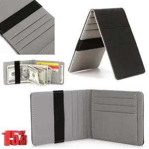 Men's Soft Leather Billfold Slim Wallet Credit/ATM/RFID Money Clip Card Holder - Picture 1 of 6