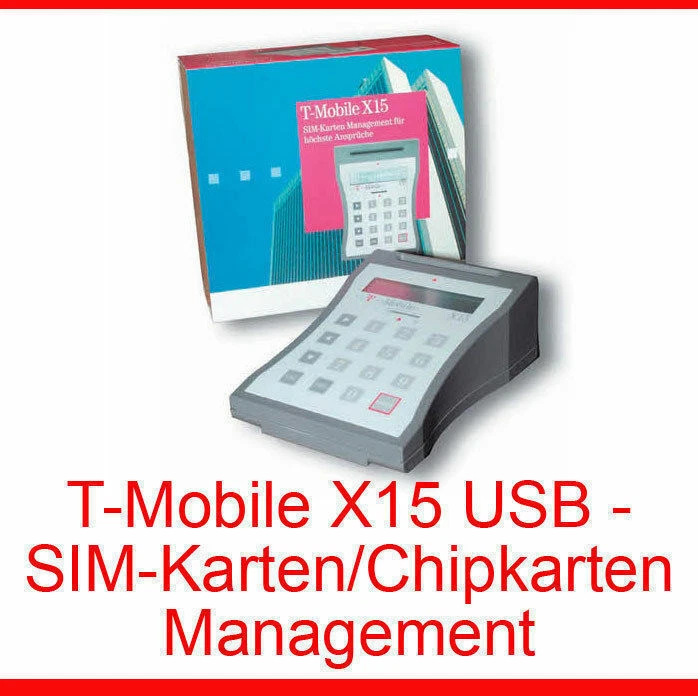 CHIPCARDREADER SIMCARD USB-ANSCHLUSSKABEL LES.-VERW. WIN XP VISTA 7 T-MOBILE X15 - Bild 1 von 1
